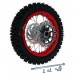 * Roue Arrire Complte 12'' Rouge avec Crampons 12mm pour Dirt Bike AGB27
