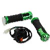 Poignes tuning avec coupe circuit vert pour Pocket Supermotard