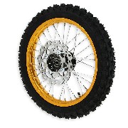 Roue Avant Complte 14'' Or pour dirt bike AGB29