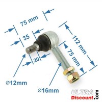 Rotule de suspension suprieure 12 pour Quad 200cc photos 1