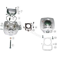 Cache culbuteurs pour quad Shineray 200cc (Alu) images 2