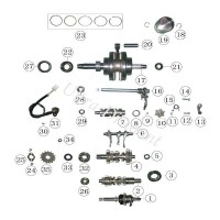 Roulement  aiguilles moteur quad Shineray 200cc (27mm) images 3