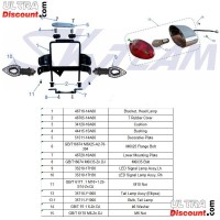 Support de phare Skymax 50cc  125cc (Noir) photos 1