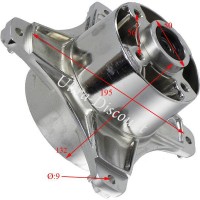 Moyeu Tuning Avant - Arrire 10mm pour Pbr 50cc  125cc (Nickel) images 4