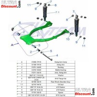 Silentbloc de bras oscillant pour Dax 50cc  125cc (34mm) photos 1