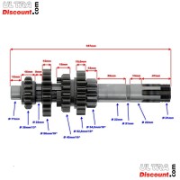 Arbre Primaire de Boite de Vitesse pour Quads Shineray 300STE photos 1