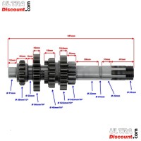 Arbre Primaire de Boite de Vitesse pour Quads Shineray 300STE images 2