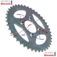 Couronne 41 Dents Pas 520 pour Quads Shineray 250ST-5 images 2