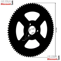 Couronne Renforce 78 Dents Petit Pas H25 pour Pocket Polini 911 - GP3 (3 Trous - 4 Branches - 26mm photos 1