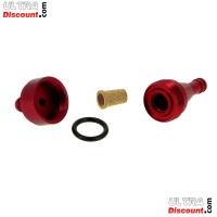 Filtre  Essence Dmontable HAUTE QUALITE Rouge pour Scooters Chinois (Type 1) images 2