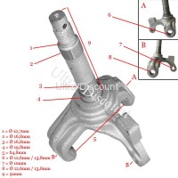 Fuse de direction droite pour quad Bashan 200cc (BS200S-3) photos 1