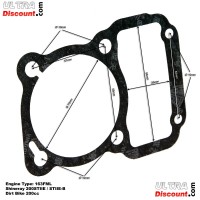 Joint d'Embase pour Quads Shineray 200STIIE-STIIE-B (Moteur 163FML) images 3