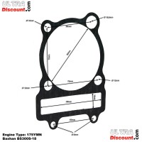 Joint d'Embase pour Quads Bashan BS300S-18 (Moteur 175YMN) photos 1