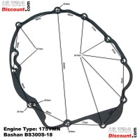 Joint de Carter d'Embiellage pour Quads Bashan BS300S-18 (Moteur 175YMN) photos 1
