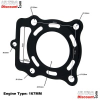 Joint de Culasse pour Quads Bashan BS250S-11 (Moteur 167MM) images 2