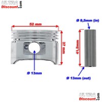 Kit Cylindre Aluminium pour Quad 110cc (1P52FMH) images 4