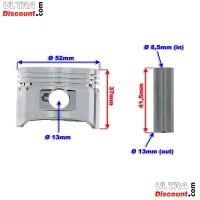 Kit Cylindre Fonte pour Quad 110cc (1P52FMH) images 4