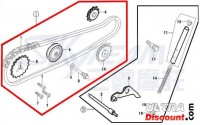 Kit chane de distribution 125cc pour Dax Skyteam photos 1