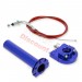 Poigne d'acclrateur rapide de qualit Bleu + Cable (Rouge)