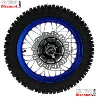 Roue Arrire Complte 12'' Bleue avec Crampons 12mm pour Dirt Bike AGB27 images 2