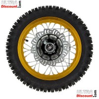 Roue Arrire Complte 12'' Or avec Crampons 12mm pour Dirt Bike AGB27 photos 1