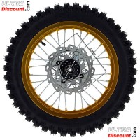 Roue Arrire Complte 14'' Or pour Dirt Bike AGB30 images 2