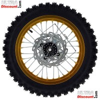 Roue Arrire Complte 14'' Or pour Dirt Bike AGB30 photos 1