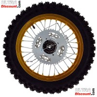 Roue Arrire Complte 14'' Or pour Dirt Bike AGB30 images 3