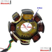 Stator pour Scooter Chinois 50cc 4temps (5 fils) photos 1
