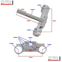 T de Fourche avec Plaque Suprieur pour Dirt Bike (Type 2) images 2