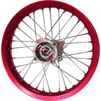 Jante arrire Rouge 14'' pour dirt bike AGB30 (:15mm, type 4 ) images 2