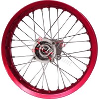 Jante arrire Rouge 14'' pour dirt bike AGB30 (:15mm, type 4 ) photos 1