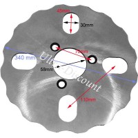 Disque de frein arrire pour Quad Shineray 300ST-4E images 2