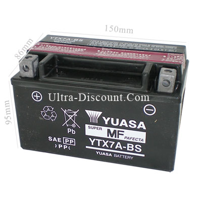 Batterie YUASA pour scooter Baotian BT49QT-7 images 2
