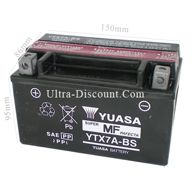 Batterie YUASA pour scooter chinois 50cc  125cc images 2