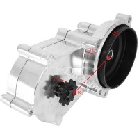 Dmultiplicateur chrome double chaine pour pocket bike cross (6.5mm) photos 1