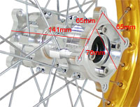 Jante dirt bike arrrire 14'' Haut de Gamme (CNC) photos 2
