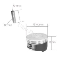 Kit piston pour Quad Bashan 300cc (BS300S-18) photos 1