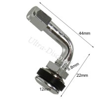 Valve coude pour pneu Tubeless (chrome) photos 1