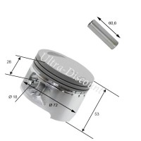 Kit piston pour Quad Shineray 300cc ST-5E (172FMN) photos 1