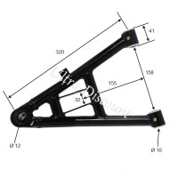 Triangle de Suspension Infrieur Gauche 320mm pour Quads Shineray 250cc STXE aprs 2008 photos 1