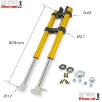 Fourche dirt bike complte Haut de Gamme (pour Axe 12mm, 845mm ) photos 1
