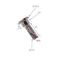 Vis de fixation de disque sur quad Shineray 300cc (19.5mm) photos 1