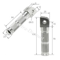 Repose pieds tuning CNC pour Dax (type 2) photos 1