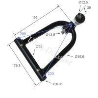 Bras de suspension suprieur droit quad Bashan 200cc (BS200S-3) photos 1