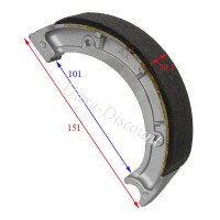 Machoires de frein arrire pour Quad Bashan 200cc (BS200S-3) images 2