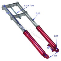 Fourche Pocket bike Supermotard rouge photos 1