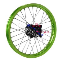 Jante avant 14'' Verte pour dirt bike (type 2) images 2