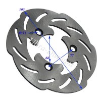 Disque de frein scooter Baotian  BT49QT-12 ( 193mm) photos 1