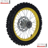 Roue Avant Complte 14'' Or pour dirt bike AGB29 photos 1